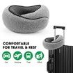 Wander Plus Stowable U-Shaped Pillow, Neck Pillow for Airplanes, Memory Foam Travel Pillow-Grey