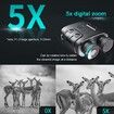 HD 1080p Night Vision Binoculars Goggles With 5x Digital Zoom,7 Level Digital Infrared - Hiking Equipped Telescope for Hunting,Camping-1 Pack