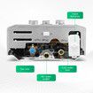 Maxkon Gas Water Heater 7 in 1 10L Portable Camping Outdoor Instant Hot Shower Heating System Silver