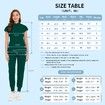 Scrubs Set for Women Nurse Uniform Jogger Suit Stretch Top & Pants with Multi Pocket for Nurse Esthetician Workwear (Green,Size:Medium)