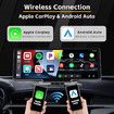 10.26 Inch Portable Car Radio with Backup Camera, Wireless Dash Mount Apple CarPlay and Android Auto, Touch Screen Display, Double Din Stereo Bluetooth, Mirror Link, FM