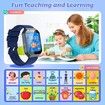 Smart Watch for Kids Ages 8-12, Smart Watch with 26 Games, Educational Toys, HD Camera, Video, Music Alarm, Audio Books, Learning Card, Flashlight (Blue)