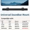 Soundbar Mount Shelf for Samsung, Sony, LG, Vizio, Bose, Onn and More Soundbar wall Mount Bracket, Sound Bar Mounts Under TV Mounting Bracket