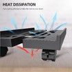 Adjustable Mobile CPU Stand, Ventilated Computer Tower Stand PC Tower Stand with 4 Caster Wheels Fits Most PC, Under Desk CPU Holder PC Floor Cart PC Riser for Gamers and Students, Black
