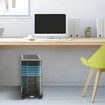Mobile CPU Stand Adjustable Computer Tower Stand with 4 Caster Wheels Fits Most PC, Black