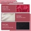 Triple Layer Shower Cap for Women,with Microfiber Liner,Practical Bathing Accessories,Soft Hair Wrap,Reusable Shower Cap for Long Hair(Red)