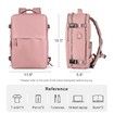 Travel Backpack with Shoe Compartment for Women Men Waterproof Sports Luggage Computer Backpack Casual Daypack(Pink)