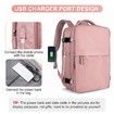 Travel Backpack with Shoe Compartment for Women Men Waterproof Sports Luggage Computer Backpack Casual Daypack(Pink)