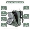 Travel Backpack with Shoe Compartment for Women Men Waterproof Sports Luggage Computer Backpack Casual Daypack(Green)