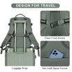 Travel Backpack with Shoe Compartment for Women Men Waterproof Sports Luggage Computer Backpack Casual Daypack(Green)