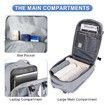 Travel Backpack with Shoe Compartment for Women Men Waterproof Sports Luggage Computer Backpack Casual Daypack(Grey)