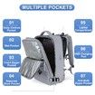 Travel Backpack with Shoe Compartment for Women Men Waterproof Sports Luggage Computer Backpack Casual Daypack(Grey)