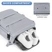 Travel Backpack with Shoe Compartment for Women Men Waterproof Sports Luggage Computer Backpack Casual Daypack(Grey)