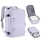 Travel Backpack with Shoe Compartment for Women Men  Waterproof Sports Luggage Computer Backpack Casual Daypack(Purple)
