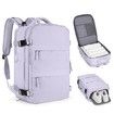 Travel Backpack with Shoe Compartment for Women Men Waterproof Sports Luggage Computer Backpack Casual Daypack(Purple)