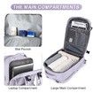Travel Backpack with Shoe Compartment for Women Men Waterproof Sports Luggage Computer Backpack Casual Daypack(Purple)