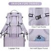 Travel Backpack with Shoe Compartment for Women Men Waterproof Sports Luggage Computer Backpack Casual Daypack(Purple)