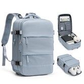 Travel Backpack with Shoe Compartment for Women Men  Waterproof Sports Luggage Computer Backpack Casual Daypack(Blue)