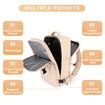 Travel Backpack with Shoe Compartment for Women Men Waterproof Sports Luggage Computer Backpack Casual Daypack(Beige)