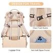 Travel Backpack with Shoe Compartment for Women Men Waterproof Sports Luggage Computer Backpack Casual Daypack(Beige)