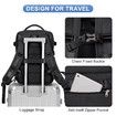 Travel Backpack with Shoe Compartment for Women Men Waterproof Sports Luggage Computer Backpack Casual Daypack(Black)
