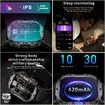 Smart Watch Men Wireless Call IP68 Waterproof Sport Fitness AI Voice Outdoor 100+ Sports Modes Outdoor Smartwatch(Black Steel Strip)