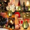 Outdoor Solar Lights Waterproof Crackle Globe Glass Metal Palm Leaf Decorative Garden Patio Yard Front Porch Tabletop Lamp Gift