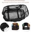 Extra Large Beach Bag, Mesh Beach Tote Bag Great Beach and Pool Bag for Family, Durable Oversized Beach Bag, Black