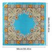 Large Square Satin Head Scarf, Silk Hair Scarf Square Hair Bandanas Large Scarf Sleeping Head Wraps for Women, 90 x 90 cm, Blue