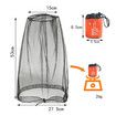 2Pcs Mosquito Head Mesh Nets Gnat Face Netting for No See Ums Insects Bugs Gnats Biting Midges from Any Outdoor Activities, Works Over Most Hats Comes with Free Stock Pouches (2pcs, Black)