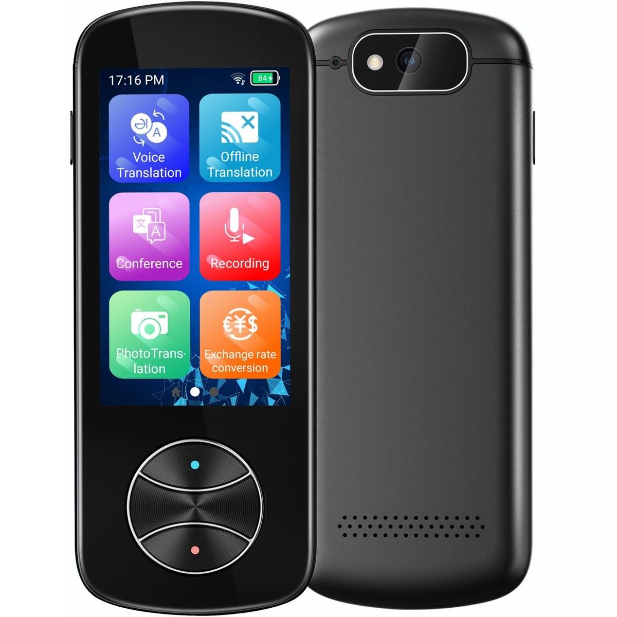 Language Translator Device No WiFi Needed,Instant Two Way Language Translator with 137+ Languages,Offline/Photo/AI Translator Device,Voice Translator for Travel Business Learning (Black)