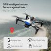 GPS Drone with 4K HD Camera,Brushless Motor,3 Camera Aerial Photography Drone With 360 Obstacle Avoidance RC Quadcopter Drone with Auto Return(1PC-Grey)