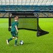 Soccer Football Net Set Metal Frame Goal Portable Aluminium Backyard Game Training Practice 90x65cm