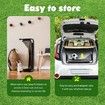 Soccer Football Net Set Metal Frame Goal Portable Aluminium Backyard Game Training Practice 90x65cm