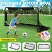 Soccer Football Net Set Metal Frame Goal Portable Aluminium Backyard Game Training Practice 150x65cm