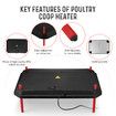 Chick Brooder Heating Plate Chicken Coop Heater Chook Brooding Poultry Duck Warmer Adjustable for 40 to 50 Chicks 40x60cm