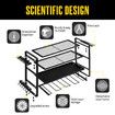 Power Tool Organiser 4 Tier Wall Mounted Garage Shelving Unit Metal Storage Shelves Rack Drill Wrench Holder Warehouse Hanger