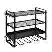 Power Tool Organiser 4 Tier Wall Mounted Garage Shelving Unit Metal Storage Shelves Rack Drill Wrench Holder Warehouse Hanger