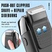 Electric Razor Shavers Foil for Men, Rechargeable Beard Trimmer Grooming Kit with LED Adjustable 3 Gears Detachable Blade Color Gold