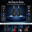A8 Wireless Guitar System 2 Modes Built-in Rechargeable Lithium Battery UHF Audio Wireless Transmitter Receiver for Acoustic Guitar Bass Violin Keyboard Electric Instruments, Black