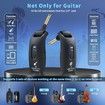 2.4GHz Wireless Guitar System Rechargeable Audio Wireless Transmitter Receiver for Guitar Bass Electric Instruments, Over 30mor100 Feet Transmission,280 Degree Rotatable, 4hours Woring Time, A9 Black