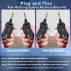 2.4GHz Wireless Guitar System Rechargeable Audio Wireless Transmitter Receiver for Guitar Bass Electric Instruments, Over 30mor100 Feet Transmission,280 Degree Rotatable, 4hours Woring Time, A9 Black