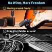 2.4GHz Wireless Guitar System Rechargeable Audio Wireless Transmitter Receiver for Guitar Bass Electric Instruments, Over 30mor100 Feet Transmission,280 Degree Rotatable, 4hours Woring Time, A9 Black