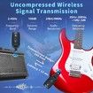 2.4GHz Wireless Guitar System Rechargeable Audio Wireless Transmitter Receiver for Guitar Bass Electric Instruments, Over 30mor100 Feet Transmission,280 Degree Rotatable, 4hours Woring Time, A9 Black