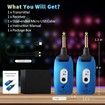 2.4GHz Wireless Guitar System Rechargeable Audio Wireless Transmitter Receiver for Guitar Bass Electric Instruments, Over 30mor100 Feet Transmission,280 Degree Rotatable, 4hours Woring Time, A9 Blue
