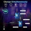 2.4GHz Wireless Guitar System Rechargeable Audio Wireless Transmitter Receiver for Guitar Bass Electric Instruments, Over 30mor100 Feet Transmission,280 Degree Rotatable, 4hours Woring Time, A9 Blue