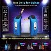 2.4GHz Wireless Guitar System Rechargeable Audio Wireless Transmitter Receiver for Guitar Bass Electric Instruments, Over 30mor100 Feet Transmission,280 Degree Rotatable, 4hours Woring Time, A9 Blue