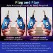 2.4GHz Wireless Guitar System Rechargeable Audio Wireless Transmitter Receiver for Guitar Bass Electric Instruments, Over 30mor100 Feet Transmission,280 Degree Rotatable, 4hours Woring Time, A9 Blue