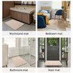Chenille Bath Mat-Rubber Backing Bathroom Rugs Non Slip-Quick Dry Bath Mats for Bathroom Floor- Rugs Fit Under Door(Beige-50*80CM)