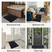 Chenille Bath Mat-Rubber Backing Bathroom Rugs Non Slip-Quick Dry Bath Mats for Bathroom Floor- Rugs Fit Under Door(Black-50*80CM)